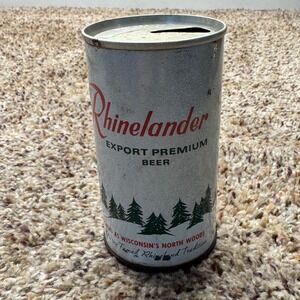 Vintage Rhinelander Export Premium Beer Pull Tab Can 12oz Wisconsin North Woods